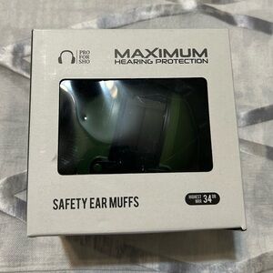 New Adult Pro For Sho 34dB NRR Hearing Protection Ear Muffs for Shooting, Mowing